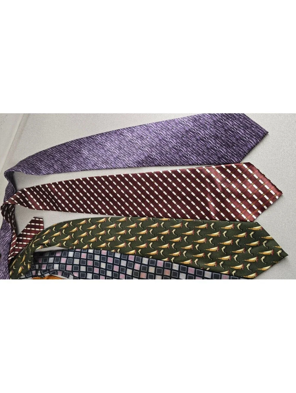Lot of 8 Men's Designer Ties Silk Vintage Mixed Brands